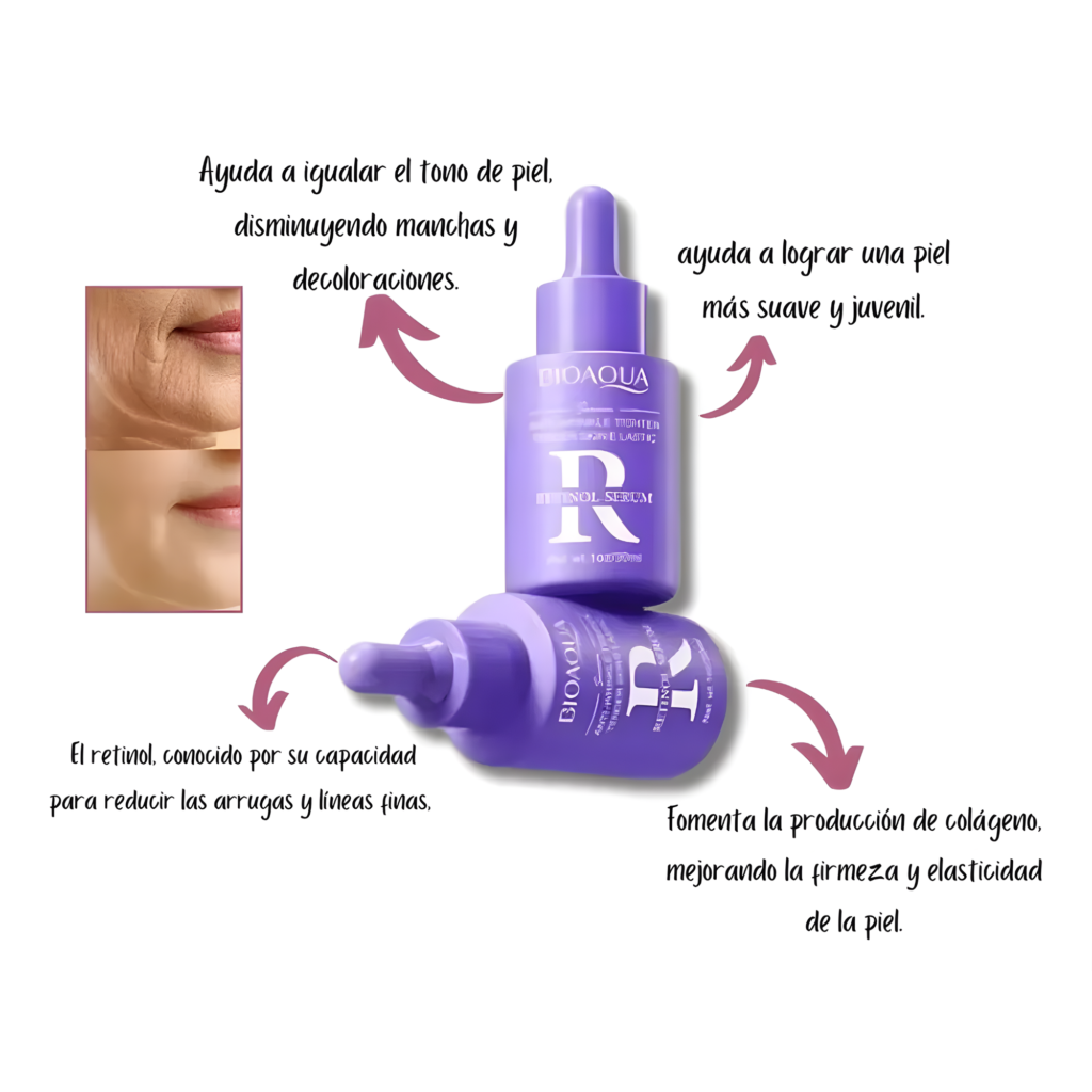 Serum Facial Retinol y Ácido Hialurónico Antiarrugas Bioaqua