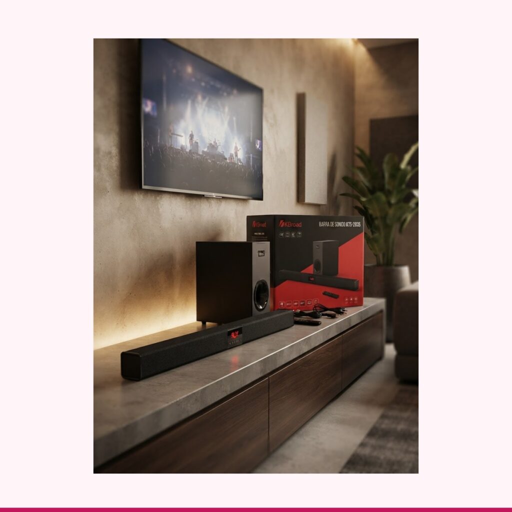 Barra de Sonido KBroad KTS-2035 con Subwoofer y Bluetooth