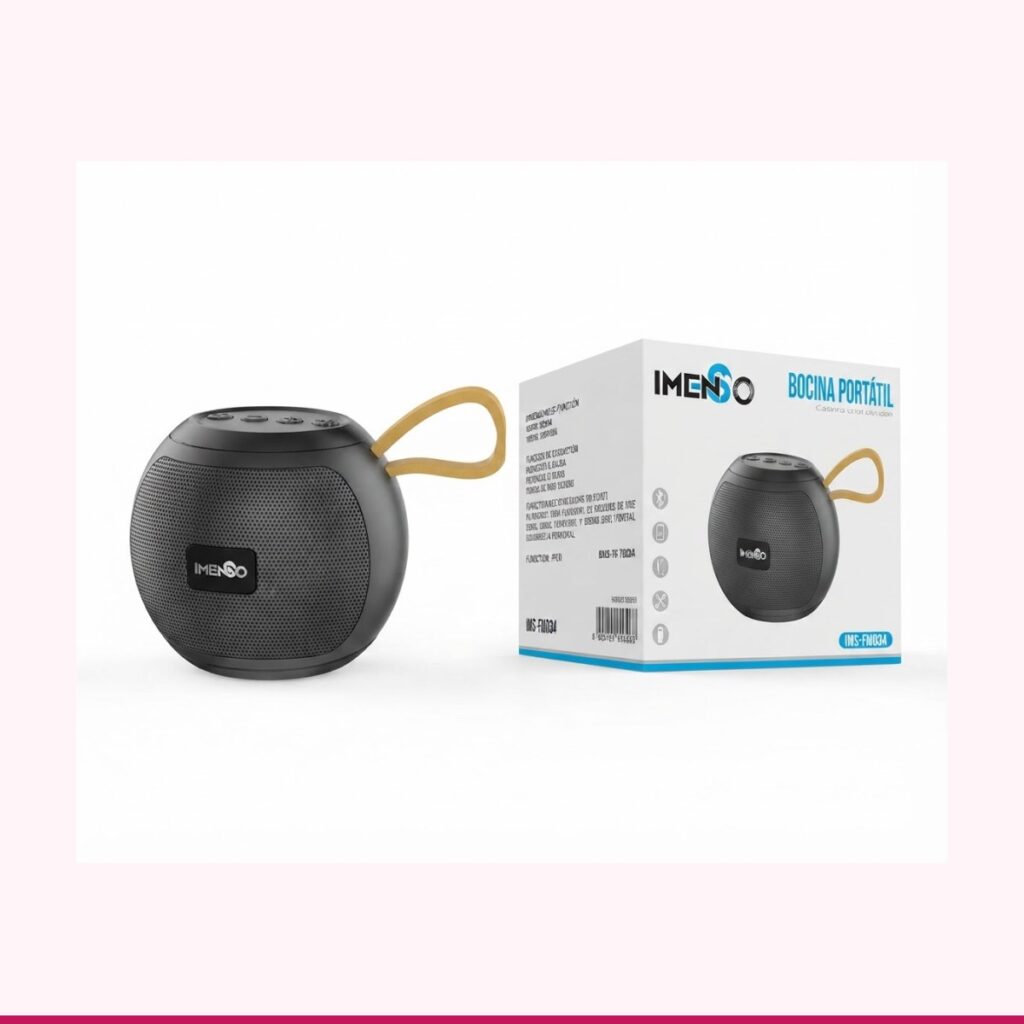 Bocina Bluetooth Portátil IMENSO con Radio FM y USB