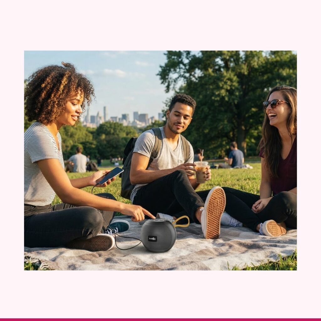 Bocina Bluetooth Portátil IMENSO con Radio FM y USB