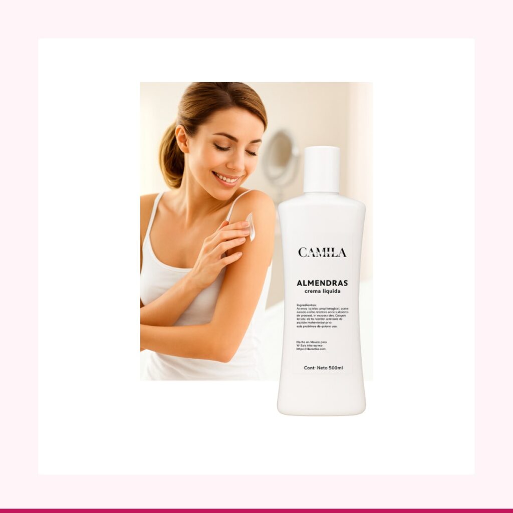 Crema Líquida de Almendras 120 ml - Hidratación Ligera Sin Glicerina