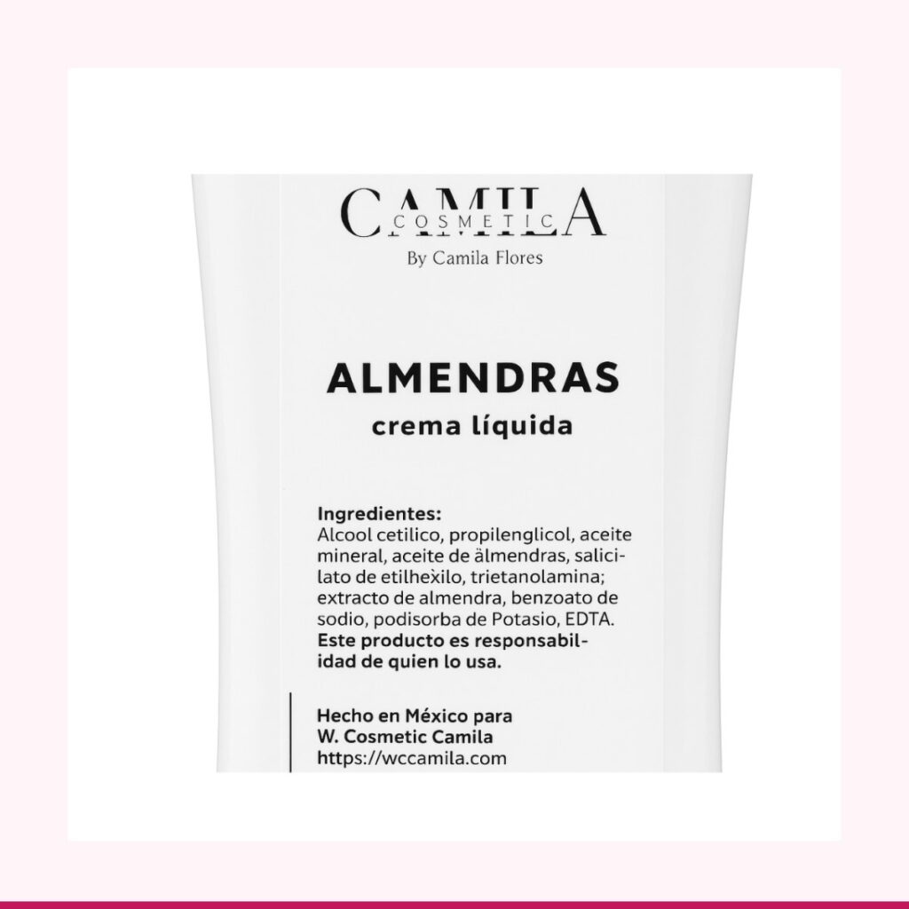 Crema Líquida de Almendras 120 ml - Hidratación Ligera Sin Glicerina