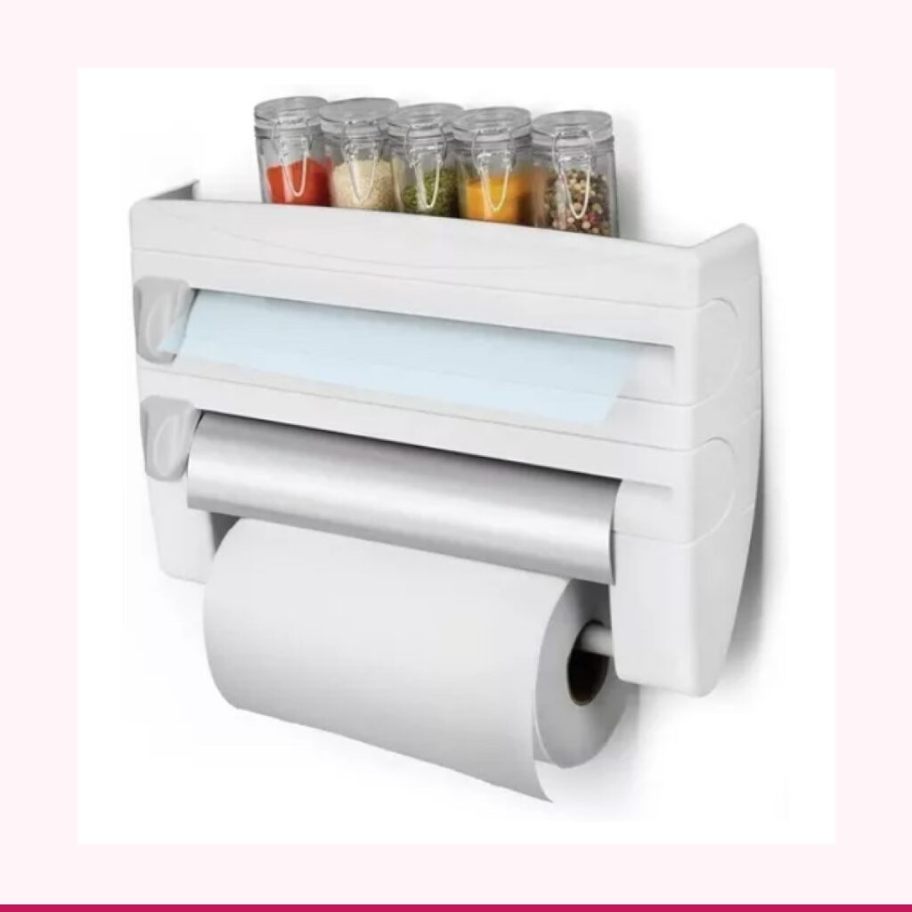 Dispensador de Papel para Cocina 4 en 1 con Cortador