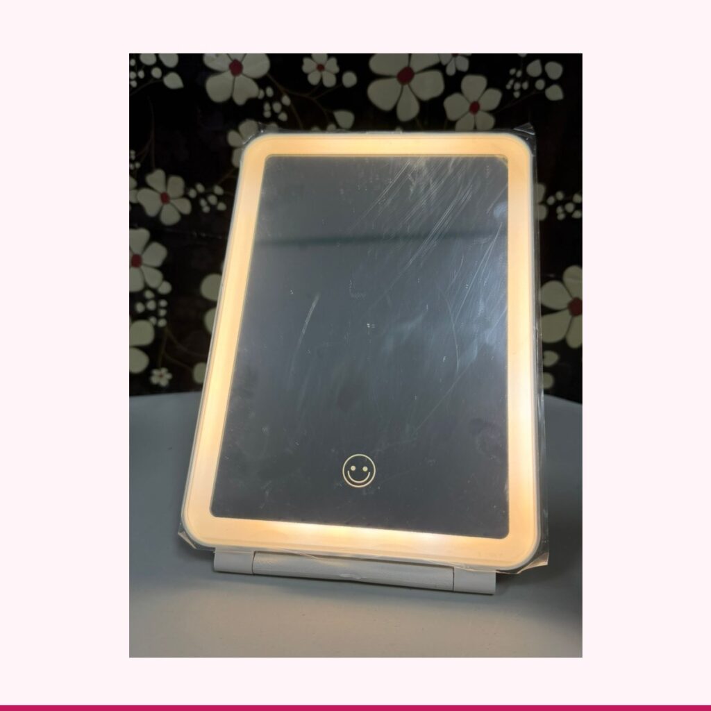 Espejo con Luz para Maquillaje Recargable, 3 Tonos de Luz