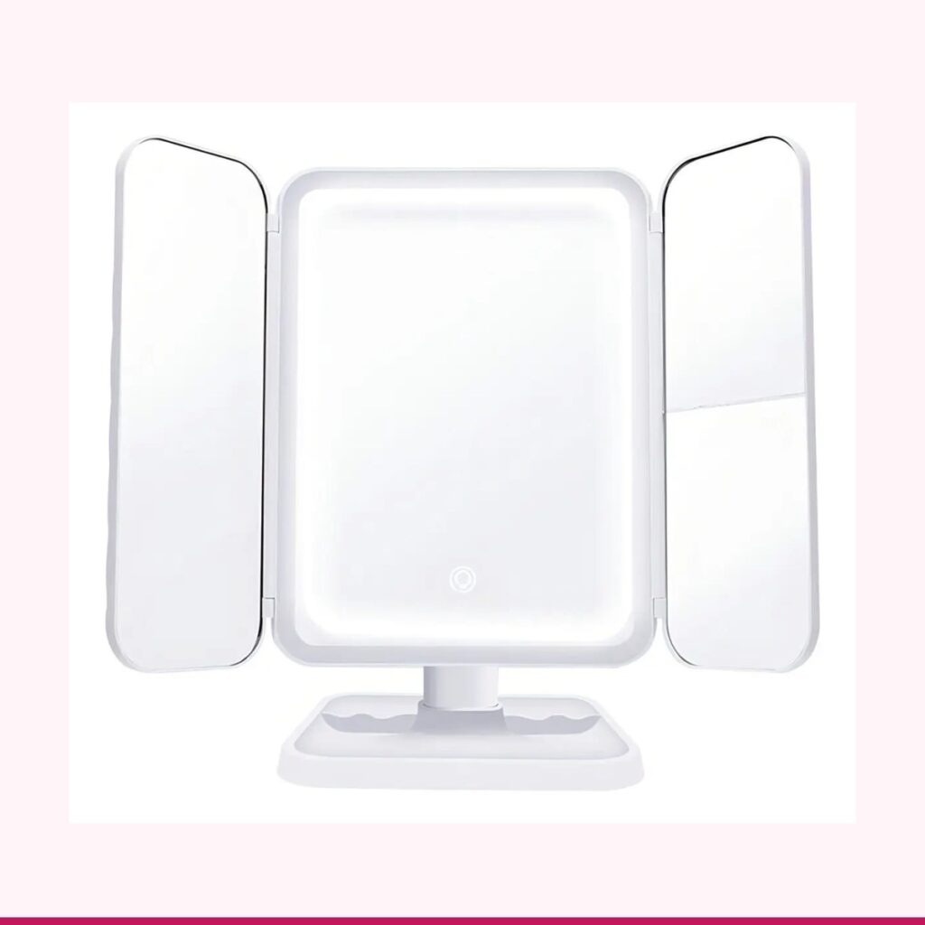 Espejo Triple Touch para Maquillaje con Luz LED y Aumento x2 — vista 5
