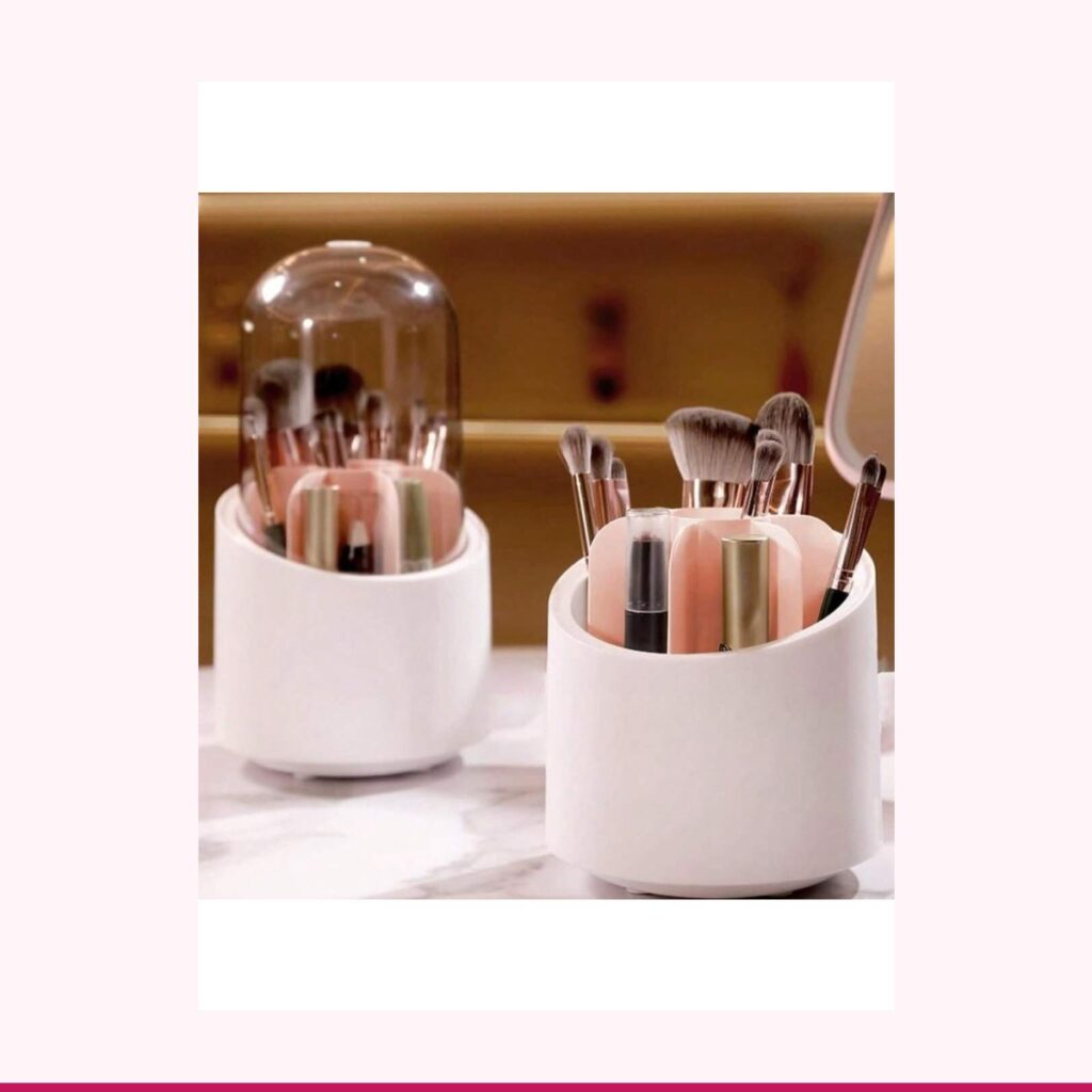 Organizador de Maquillaje Giratorio 360° con Tapa