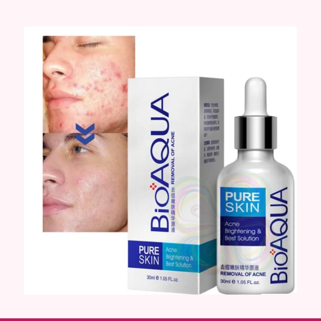 Sérum Facial Bioaqua Pure Skin para Piel con Brillo y Puntos Negros