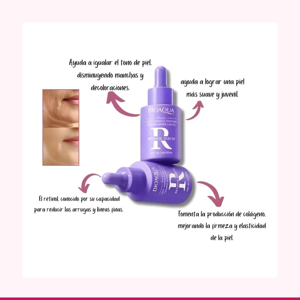Serum Facial Retinol y Ácido Hialurónico Bioaqua Antiarrugas