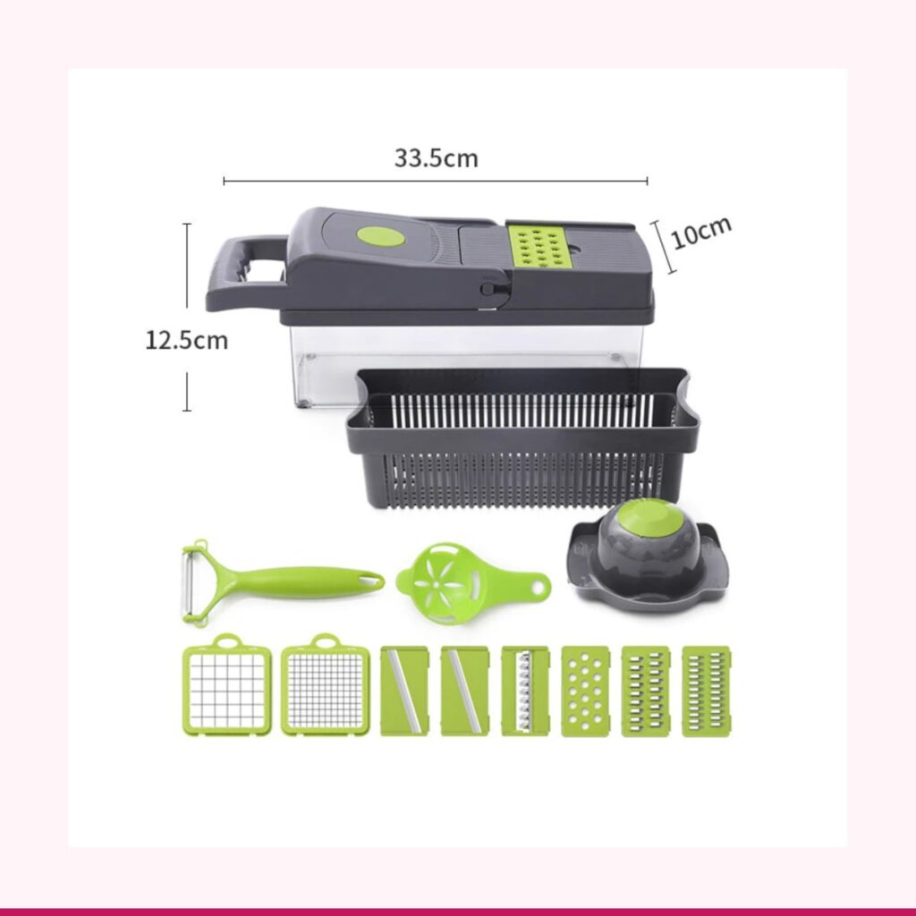 Set Cortador de Verduras y Frutas Multifuncional 14 Piezas