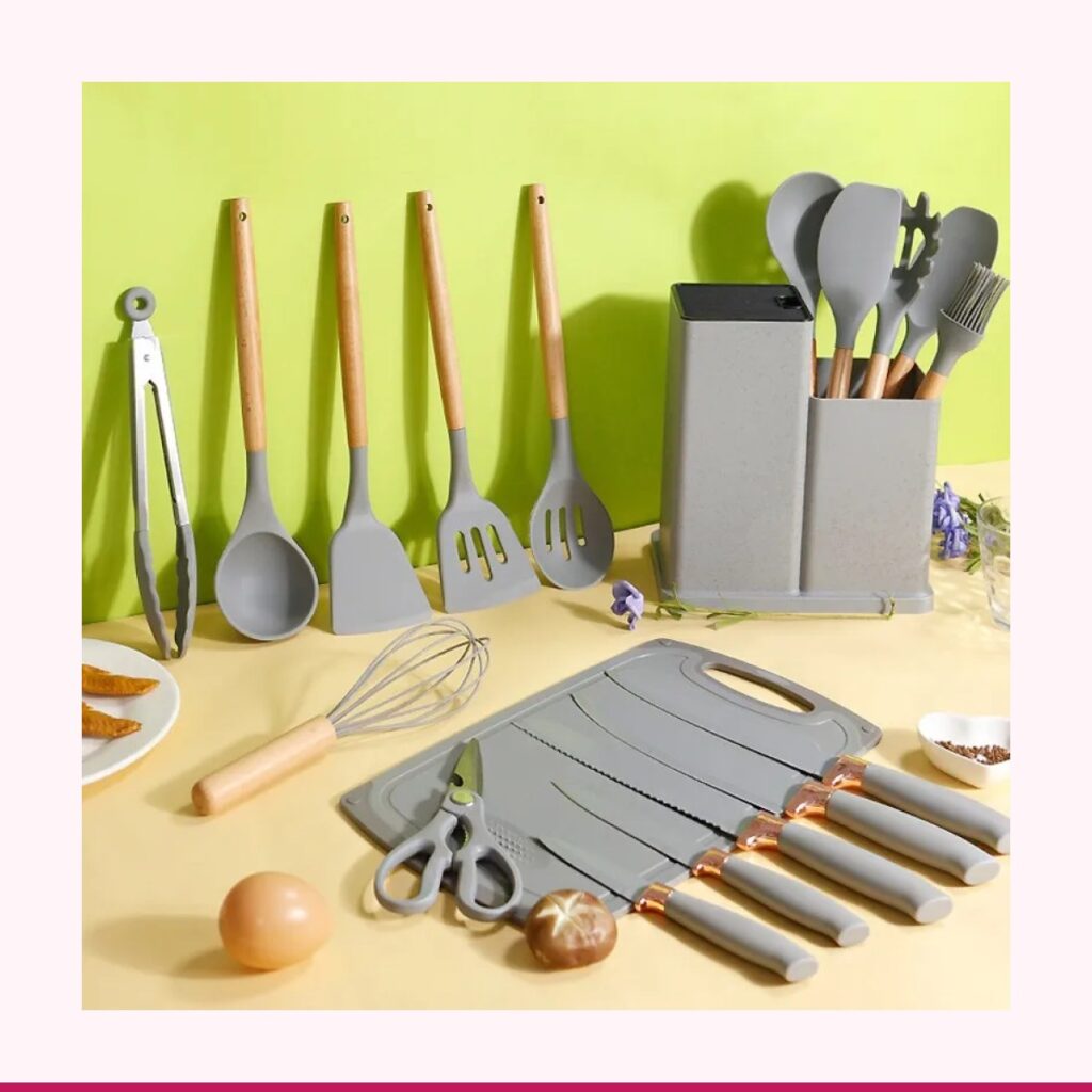 Set de Utensilios de Cocina 19 Piezas Antiadherente