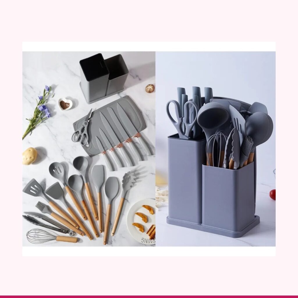 Set de Utensilios de Cocina 19 Piezas Antiadherente