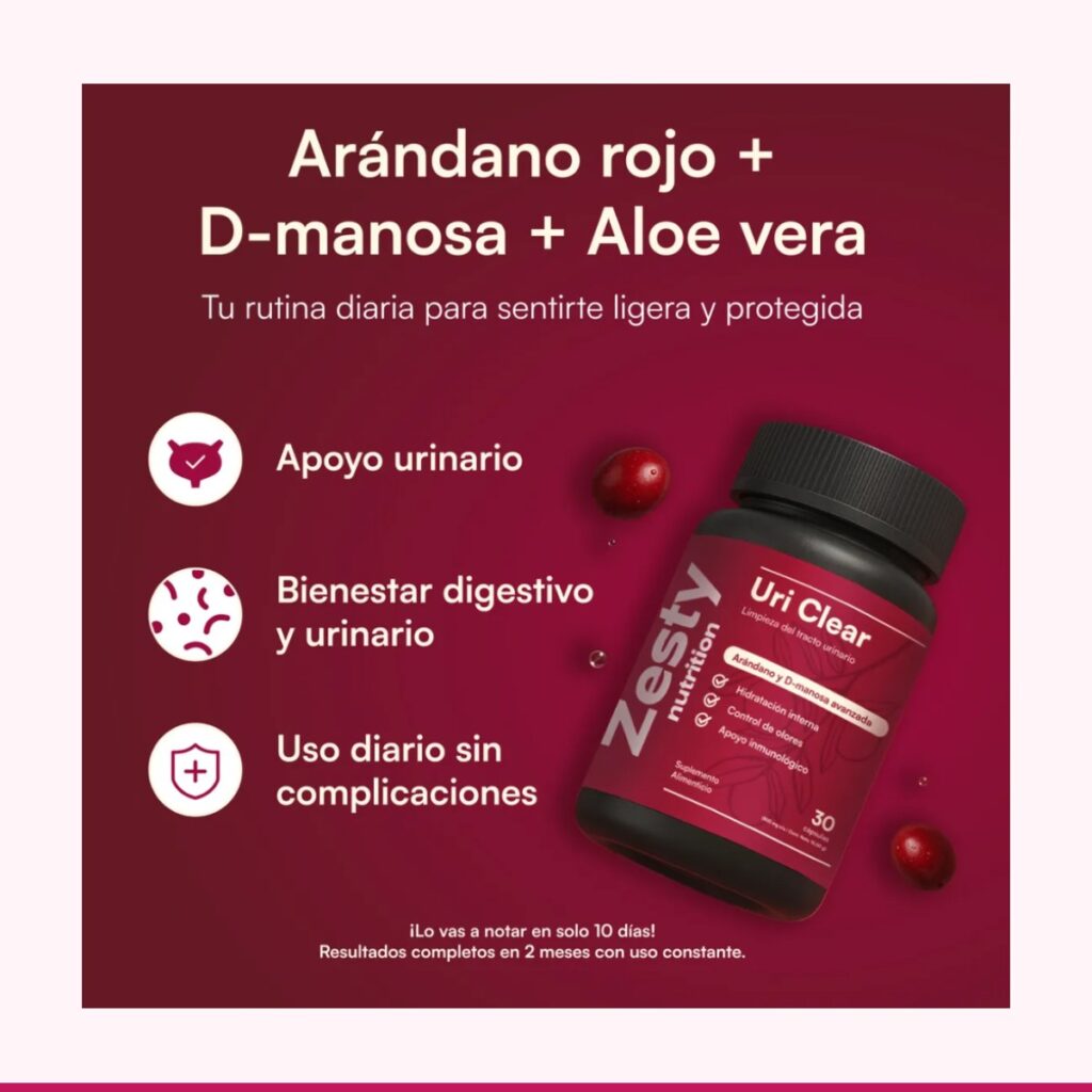 Uri Clear 30 Cápsulas - Suplemento con Arándano Rojo y D-Manosa