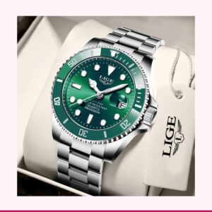 Reloj Lige Acero Inoxidable para Hombre, Resistente al Agua